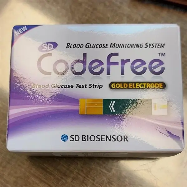 نوار تست قند خون اس دی بایوسنسور مدل کد فری codefree - 4