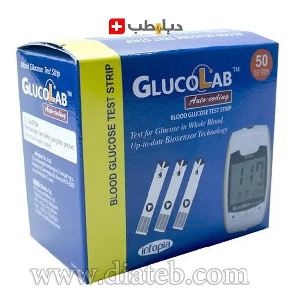 نوار تست قند خون گلوکولب Glucolab - 6