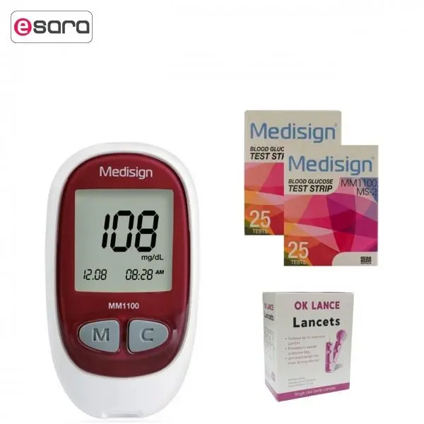 دستگاه تست قند خون مدیساین مدل MM1100 - 5