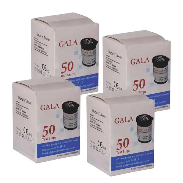 نوارتست قندخون گالا مدل OK-2AJ چهار بسته 50 عددی - 2