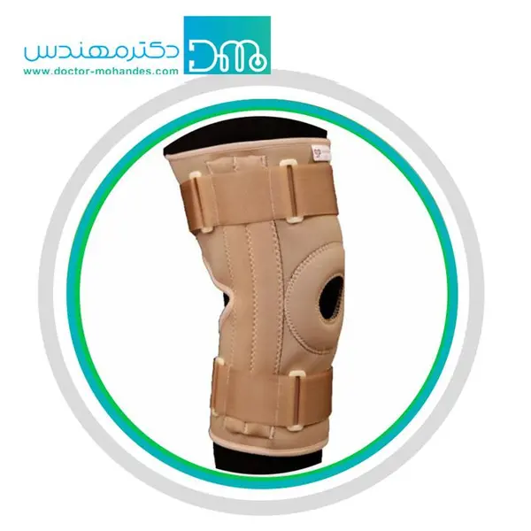 زانوبند چهار فنره قابل تنظیم نئوپرن سما طب پاکان کد 5016 - 6