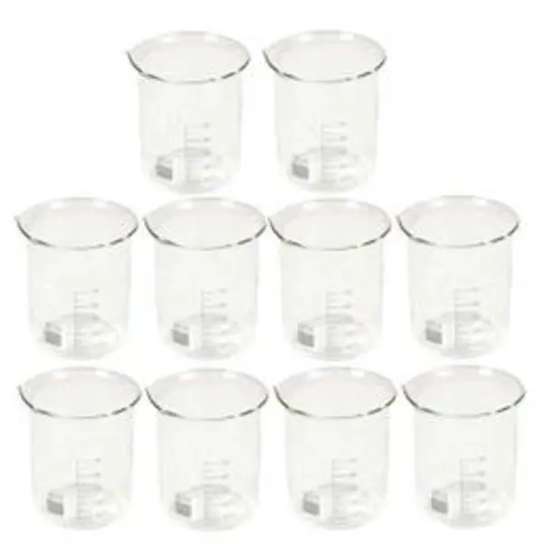 بشر آزمایشگاه مدل beaker ظرفیت 50 میلی لیتر بسته 10 عددی - 3