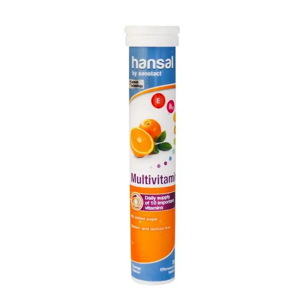 قرص جوشان ویتامین C 1000 میلی گرم‌ هانسال 20 عدد Hansal Vitamin C 1000 Mg Orange Flavour 20 Effervescent Tabs - 6