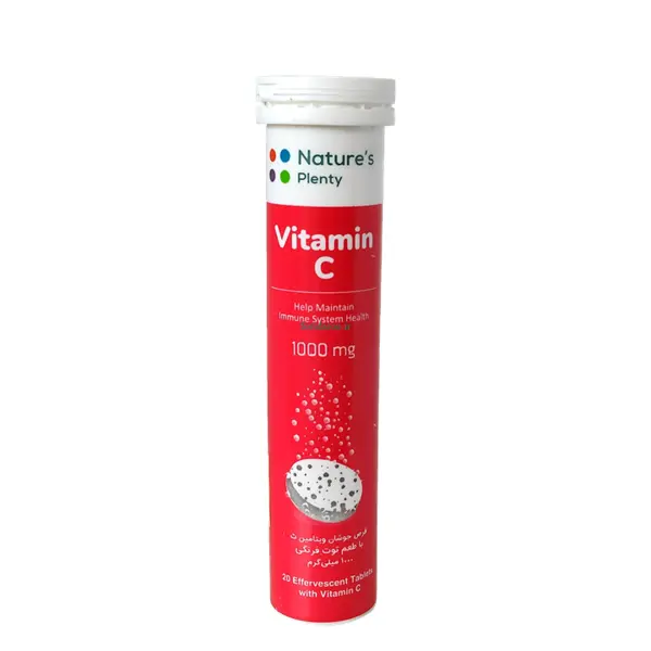 قرص جوشان ویتامین C حجم 500 میلی گرم 20 عدد نیچرز پلنتی Natures Plenty - 4