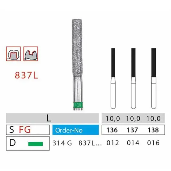 فرز فیشور دیاتیز کد-Diathesis fissure burr 837L - 2