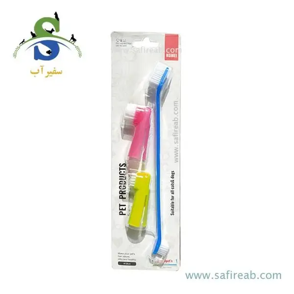 ست مسواک دو طرفه انگشتی مخصوص سگ و گربه - 2