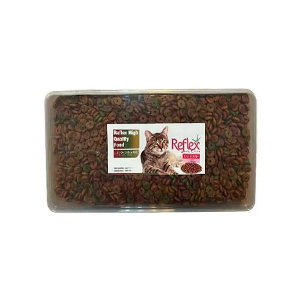 غذای خشک گربه رفلکس مولتی کالر با طعم مرغ و برنج فله وزن 1 کیلوگرم - 4