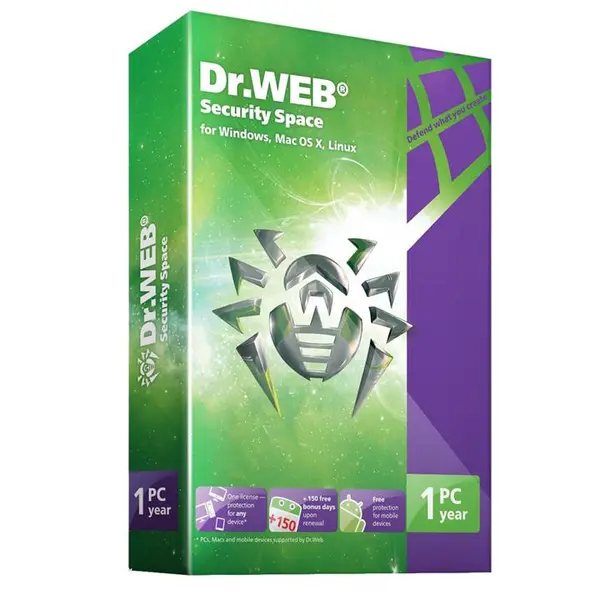 اینترنت سکیوریتی دکتر وب 1 کاربر 1 سال - 2