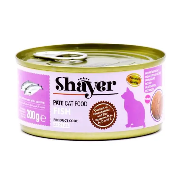 کنسرو پته گربه شایر با طعم ماهی 200 گرم  _ Shayer - 4