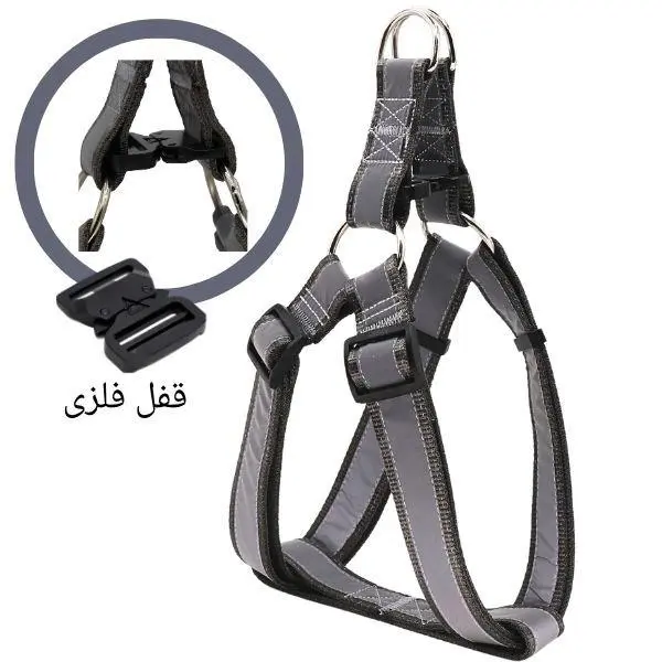ست بند و قلاده کتفی سگ (نژاد بزرگ) مدل دو ایکس لارژ شبرنگ مگی پت کد 2XL shabrang maggy pet - 2