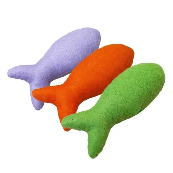 اسباب بازی سگ و گربه طرح ماهی مجموعه 3 عددی - 2