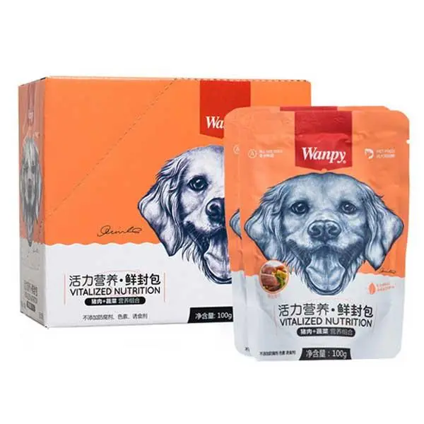 پوچ سگ ونپی با طعم گوشت خوک و سبزیجات 80 گرم (Wanpy) - 5