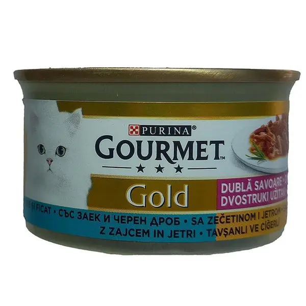 کنسرو گربه گورمت گلد (آلمانی) پته با طعم خرگوش وزن 85 گرم - 3
