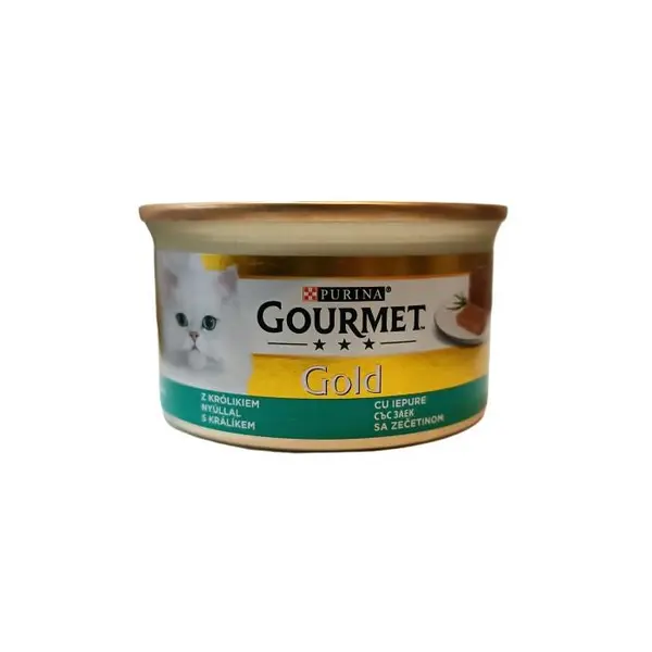 کنسرو گربه گورمت گلد (آلمانی) پته با طعم خرگوش وزن 85 گرم - 2