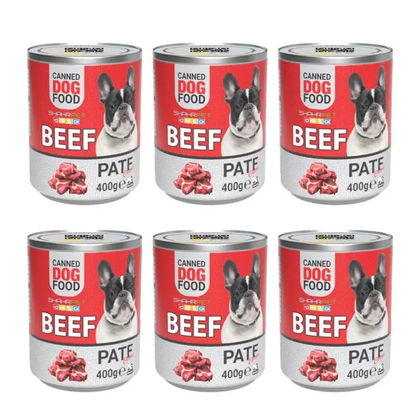 کنسرو سگ شهرپت مدل Beef وزن 400 گرم مجموعه 6 عددی - 2