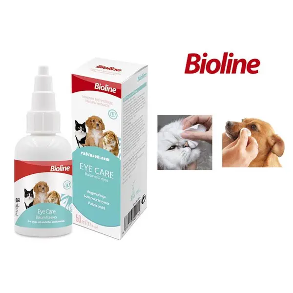 قطره نظافت چشم حیوانات خانگی بایولاین Bioline Eye care حجم ۵۰ میلی لیتر - 3