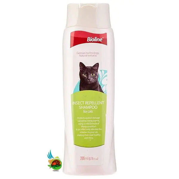 شامپو ضد کک، کنه و حشرات بایولاین مخصوص گربه Bioline insect repellent shampoo حجم ۲۰۰ میلی لیتر - 4