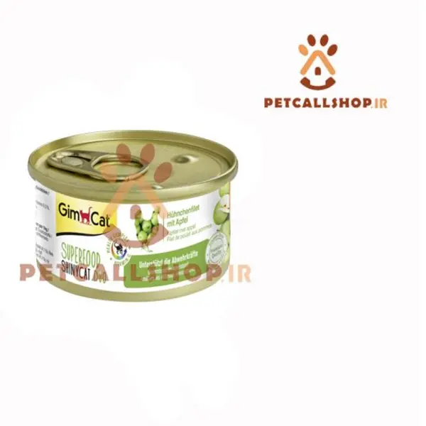 کنسرو گربه جیم کت(سوپر فود) حاوی ویتامین C برای تقویت سیستم ایمنی، فیله مرغ و سیب سبز – 70 گرمی - 6