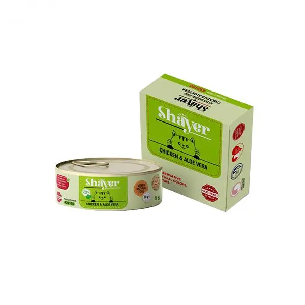 کنسرو غذای بچه گربه شایر مدل Chicken & Aloevera وزن 90 گرم - 4