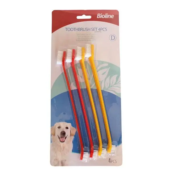 ست مسواک و خمیر دندان گربه بایولاین مدل dental hygiene set -cheese flavor وزن 50 گرم - 4