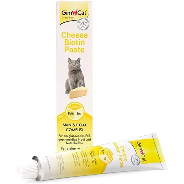 خمیر مالت گربه بیوتین جیم کت با طعم پنیر GimCat Cheese Biotin Paste وزن 50 گرم کد 40244 - 3