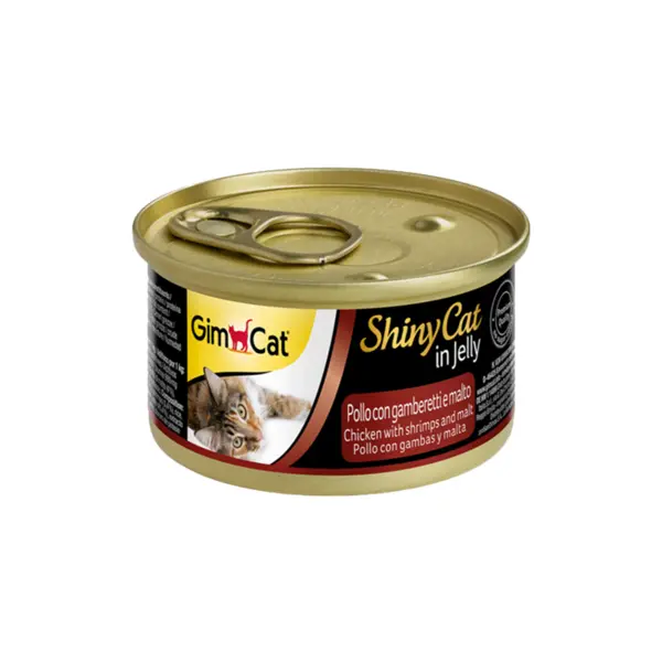 کنسرو غذای گربه جیم‌ کت با طعم مرغ و میگو و مالت GimCat Chicken & Shrimps & Malt وزن 70 گرم - 6