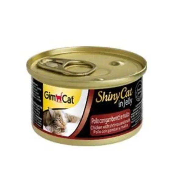 کنسرو غذای گربه جیم‌ کت با طعم مرغ و میگو و مالت GimCat Chicken & Shrimps & Malt وزن 70 گرم - 5