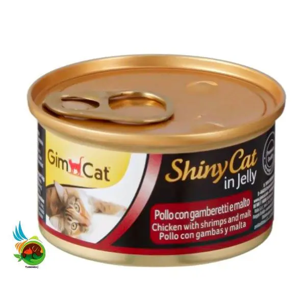کنسرو غذای گربه جیم‌ کت با طعم مرغ و میگو و مالت GimCat Chicken & Shrimps & Malt وزن 70 گرم - 2