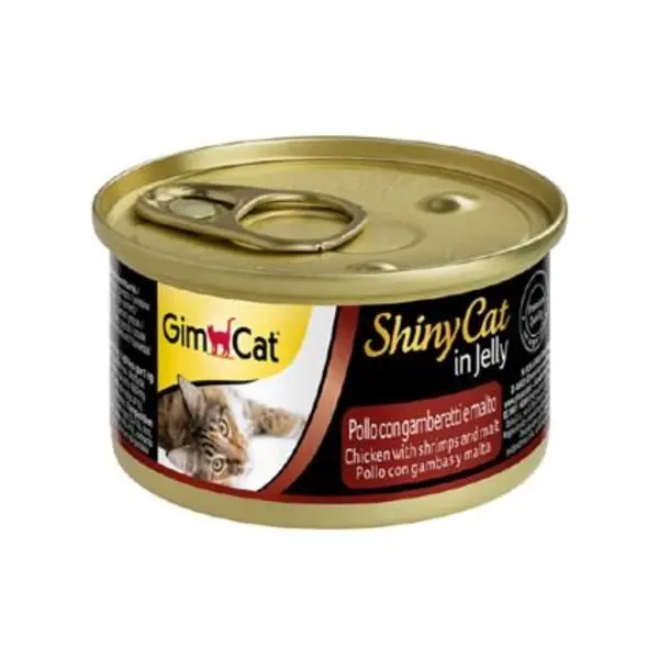 کنسرو غذای گربه جیم‌ کت با طعم مرغ و میگو و مالت GimCat Chicken & Shrimps & Malt وزن 70 گرم - 4