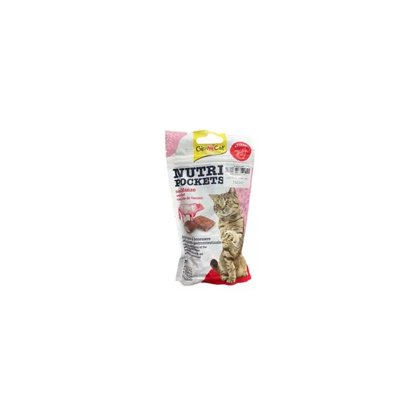 اسنک تشویقی گربه جیم کت با طعم گوشت گاو GimCat Nutri Pockets Beef وزن 60 گرم - 5