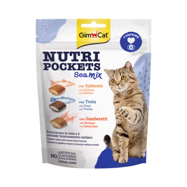 اسنک تشویقی نوتری میکس دریایی گربه جیم کت GimCat Nutri Sea Mix وزن 150 گرم