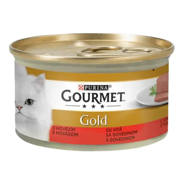 کنسرو گربه گورمت گلد پته با طعم گوشت گاو – Gourmet Gold pate with Beef - 2