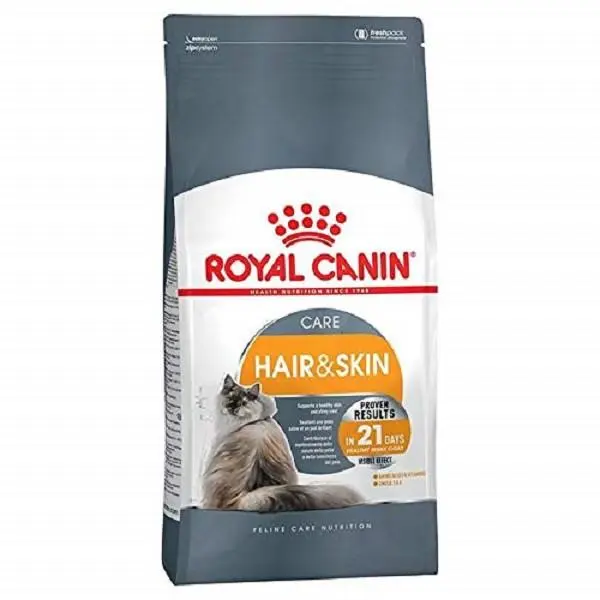 غذای خشک گربه بالغ رویال کنین مدل hair and skin وزن 2 کیلوگرم - 4