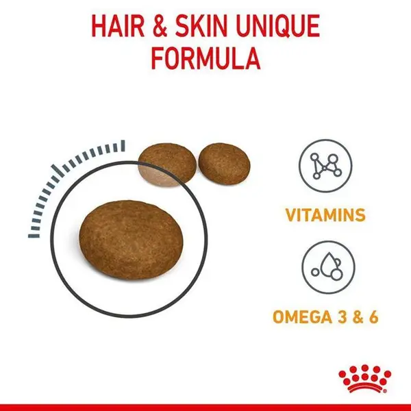 غذای خشک گربه بالغ رویال کنین مدل hair and skin وزن 2 کیلوگرم - 5