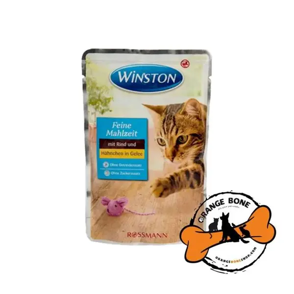 غذای پوچ گربه طعم مرغ وینستون (Mit Huhn in Eihülle) وزن 100 گرم - 2