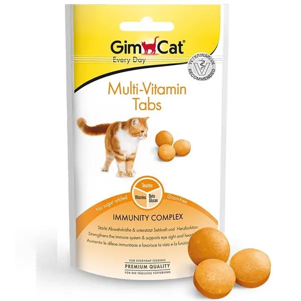 قرص مولتی ویتامین گربه جیم کت مدل Multi-Vitamin Tabs طعم شیر وزن ۴۰ گرم - 3