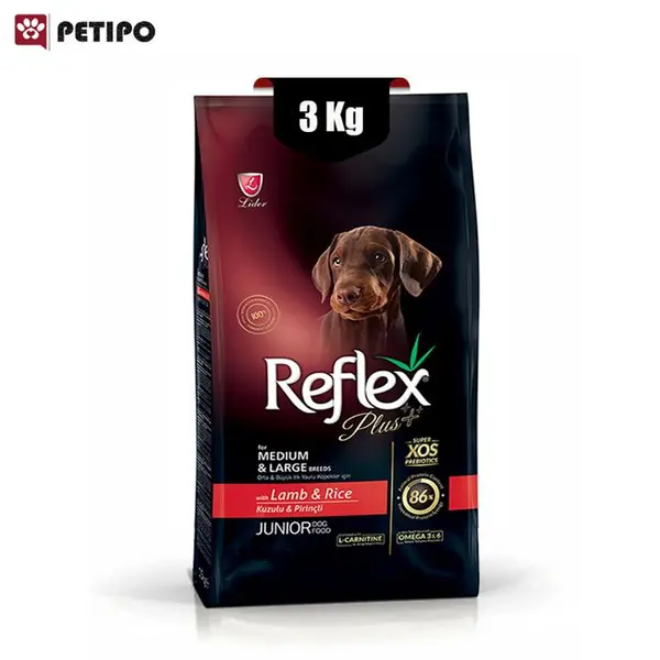 غذای خشک سگ جونیور رفلکس پلاس طعم گوشت بره (Reflex Plus Junior Lamb And Rice ) وزن 3 کیلوگرم - 5
