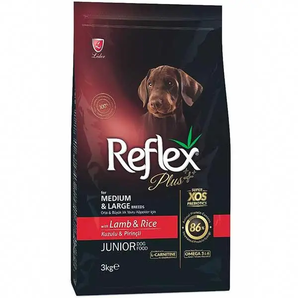غذای خشک سگ جونیور رفلکس پلاس طعم گوشت بره (Reflex Plus Junior Lamb And Rice ) وزن 3 کیلوگرم - 2
