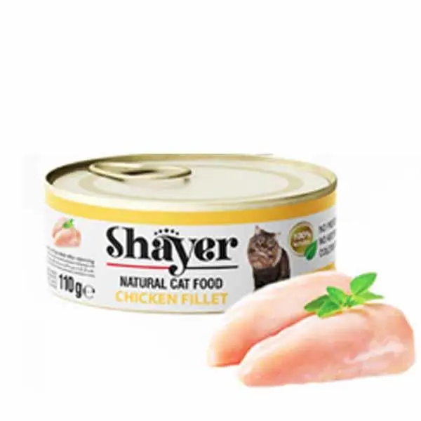 کنسرو گربه شایر با طعم فیله مرغ  Shayer وزن 110 گرم - 4