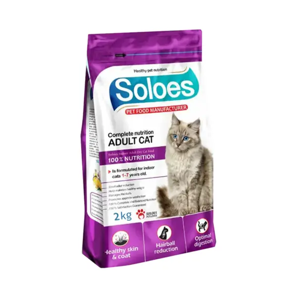 غذای خشک گربه بالغ سولواس Soloes وزن 2kg - 2