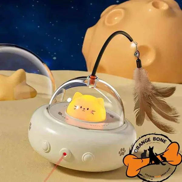 اسباب بازی گربه لیزردار هوشمند مدل سفینه UFO - 2