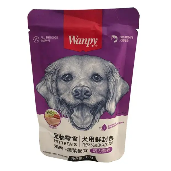 پوچ سگ ونپی با طعم مرغ و سبزیجات Wanpy Chicken & Vegetable وزن ۸۰ گرم - 3