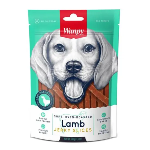 تشویقی جرکی نرم رشته ای سگ ونپی با طعم بره – Wanpy Soft Lamb Jerky Slices - 2