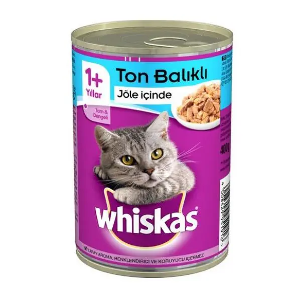 کنسرو غذای گربه ویسکاس با طعم ماهی تن Whiskas Tuna In Jelly وزن 400 گرم - 2