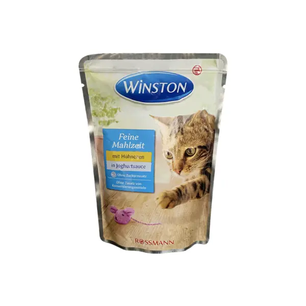 پوچ گربه وینستون با طعم مرغ و در سس ماست Winston Chicken In Yogurt Sauce وزن 100 گرم - 2
