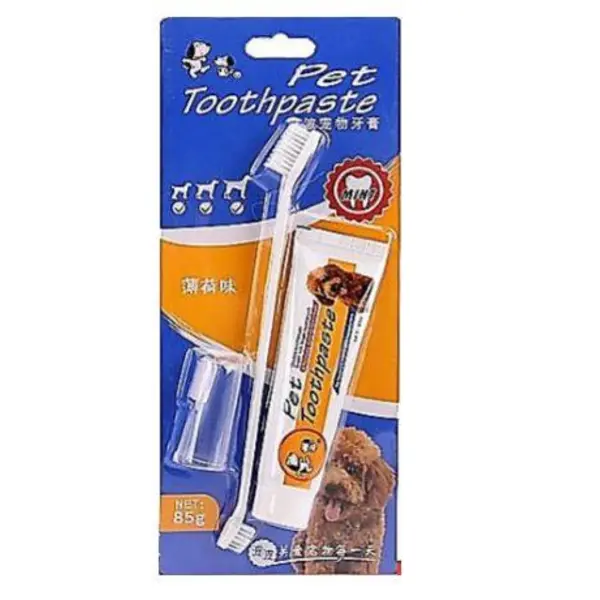 ست مسواک و خمیر دندان سگ و گربه  مدل yzhtbrush - 4