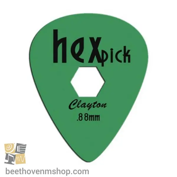 پیک گیتار الکتریک کلایتون مدل 0.88 میلی‌متری HexPick بسته‌ دوازده عددی - 3
