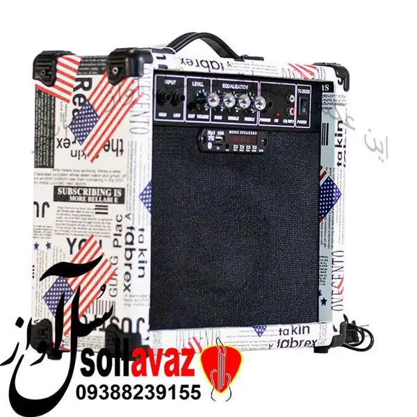 امپلی فایر گیتار الکتریک فندر 20 وات TG20USB طرح پرچم(شرایط اقساط) - 2