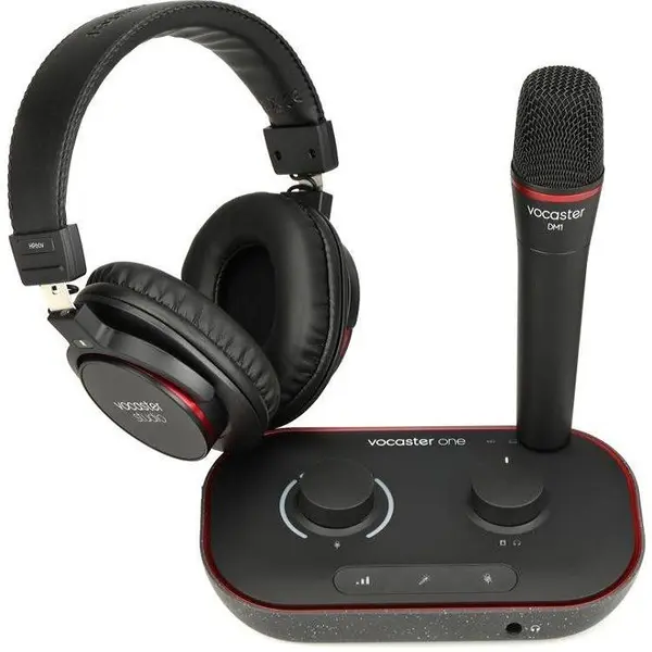 پکیج استودیویی کارت صدا، میکروفون و هدفون فوکوسرایت مدل Vocaster One Studio - 3