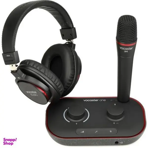 پکیج استودیویی کارت صدا، میکروفون و هدفون فوکوسرایت مدل Vocaster One Studio - 4